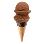2 Scoops Chocolate Dipped Cones 